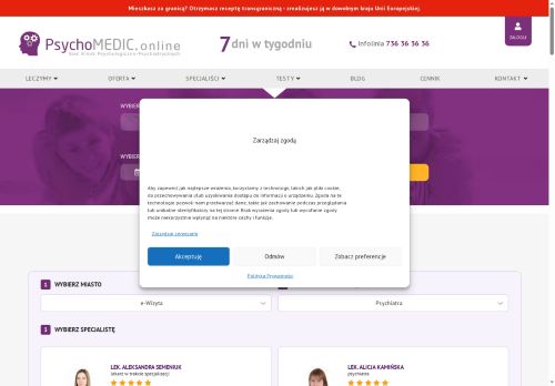 NZOZ PSYCHOMEDIC.PL KLINIKA PSYCHOLOGICZNO-PSYCHIATRYCZNA Michał Niewiński